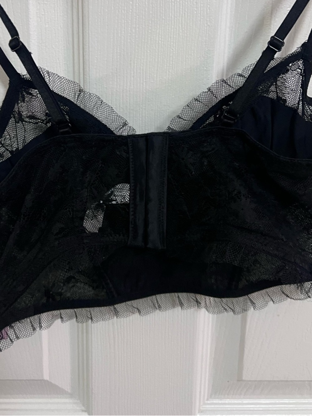 Black Sequin Lace Corset Crop Top w/ Lace Trim & sequin bottom brief NWT XS M L - Picture 8 of 10